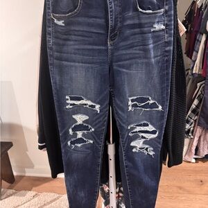 American Eagle High-Rise Distressed Skinny Jeans – Next Level Stretch